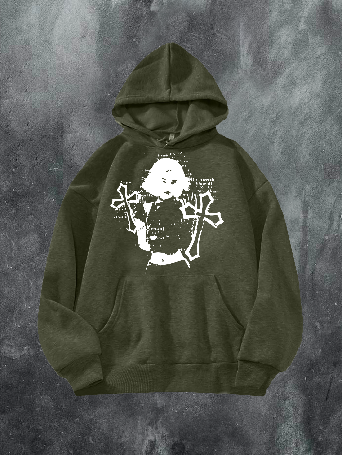 Woman With Crosses Hoodie