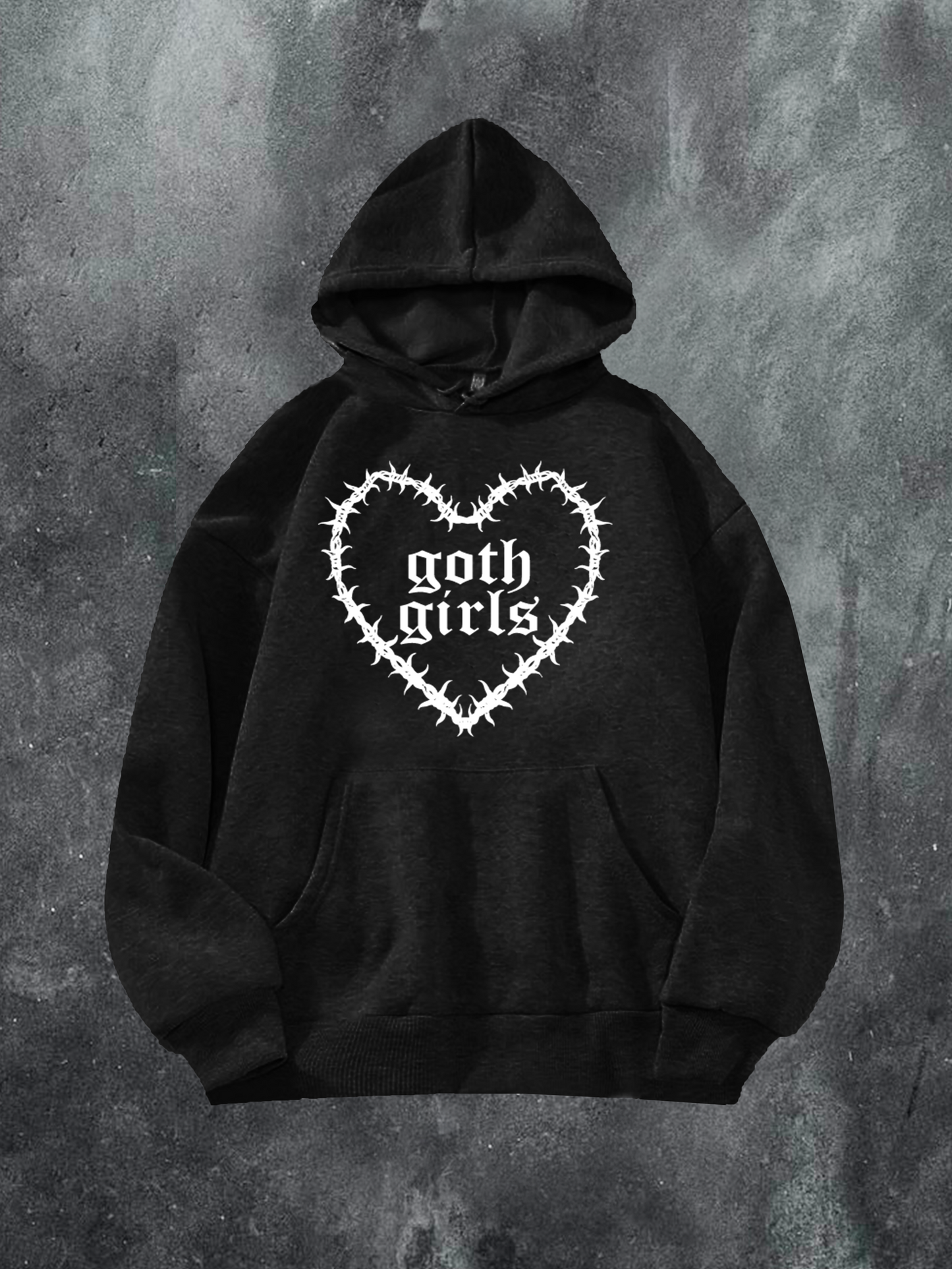 Goth Girls Spiked Heart Hoodie