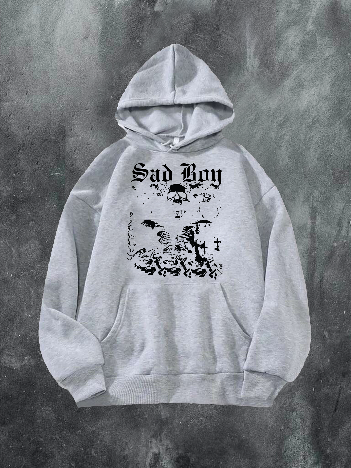 Sad Boy Skeleton Crosses Hoodie