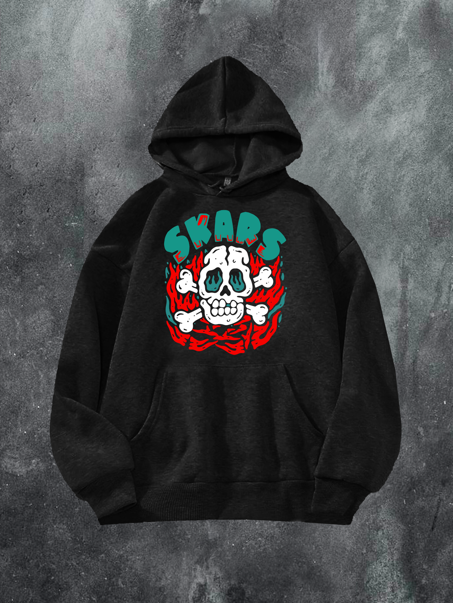 Skull On Fire Hoodie