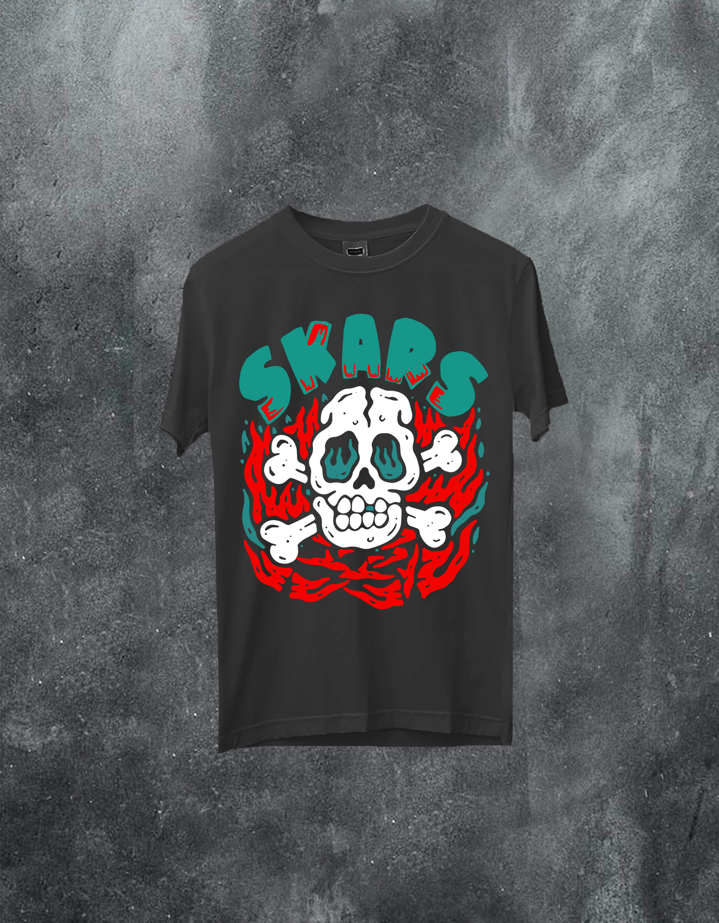 Skull On Fire Tee