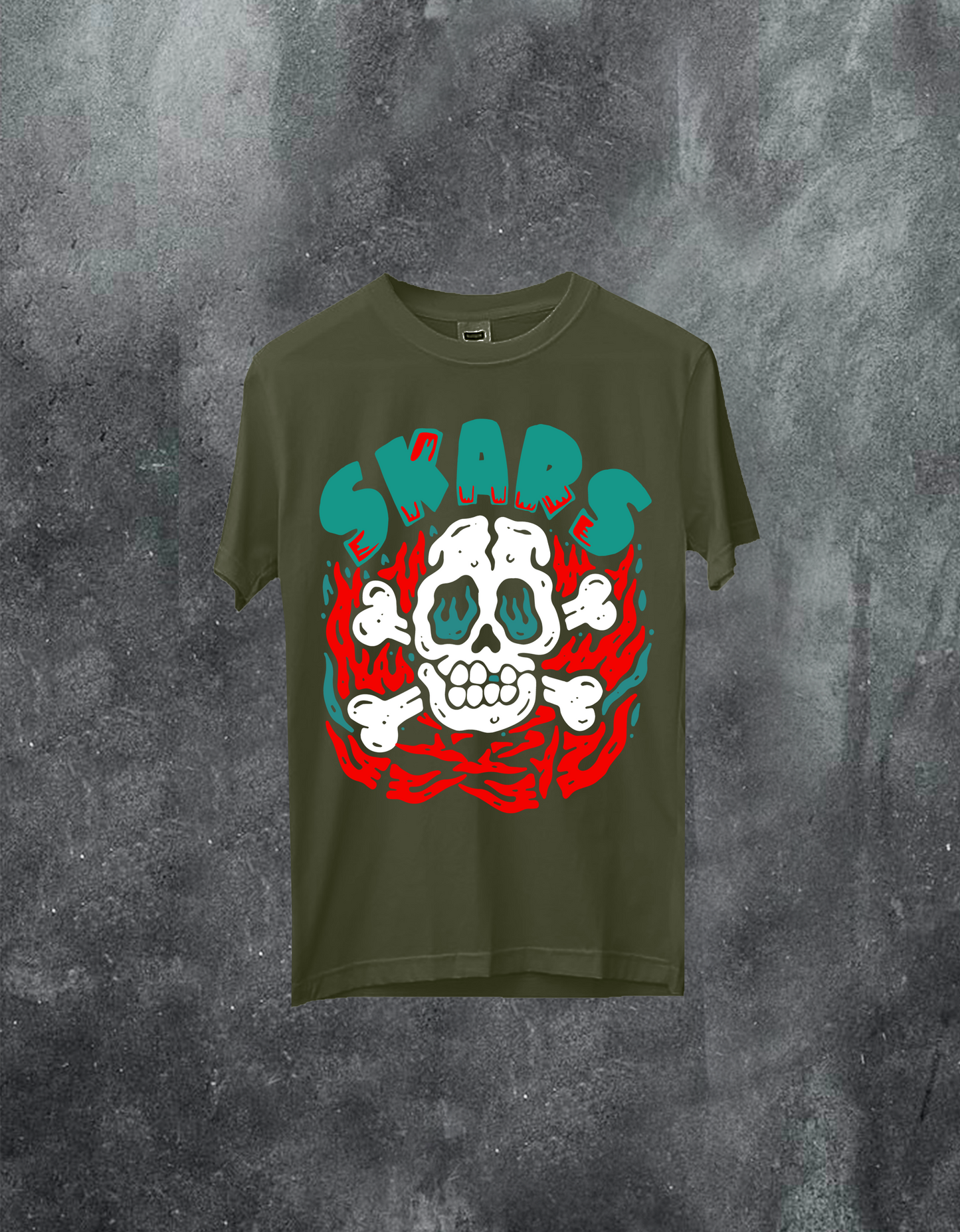 Skull On Fire Tee