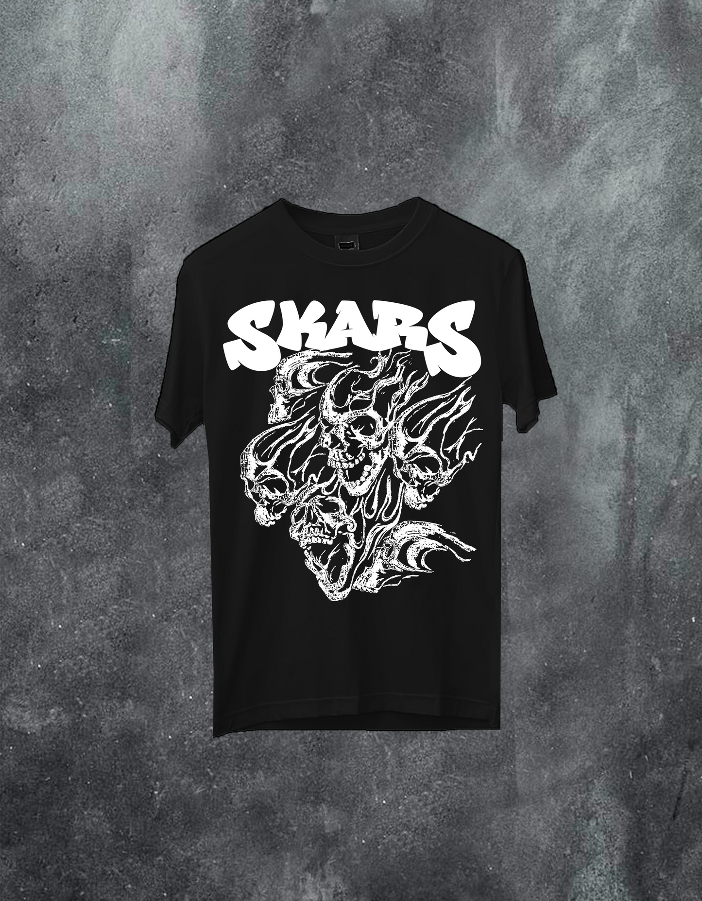 Flaming Skulls Tee