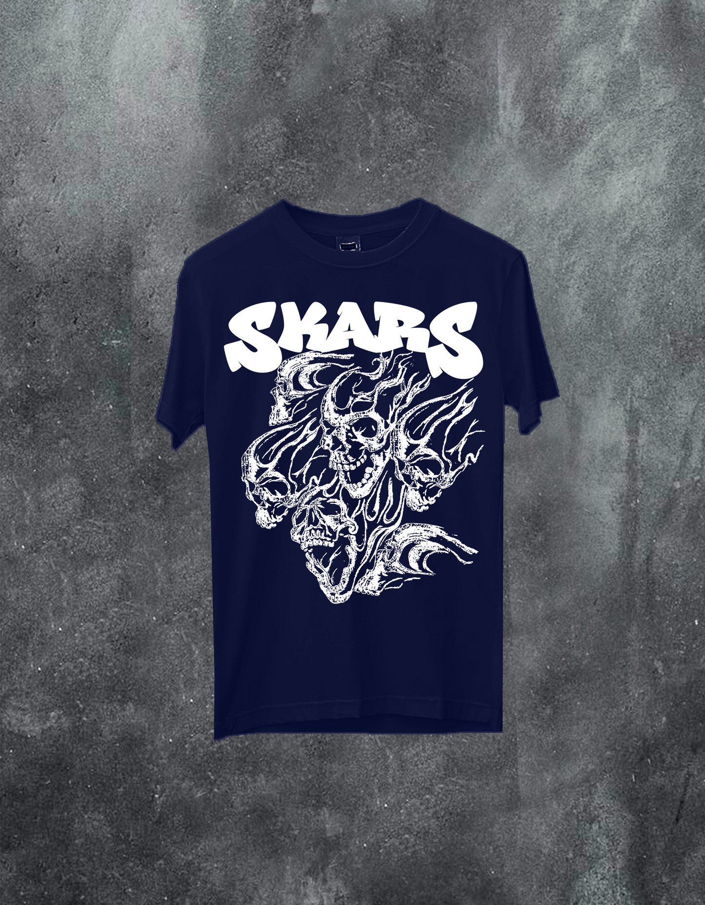 Flaming Skulls Tee