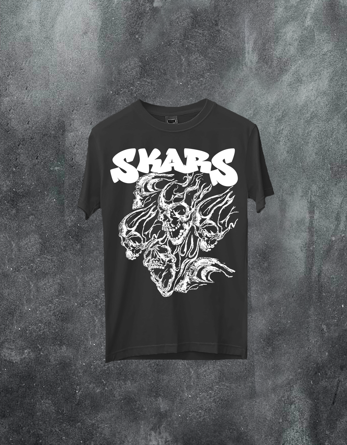 Flaming Skulls Tee