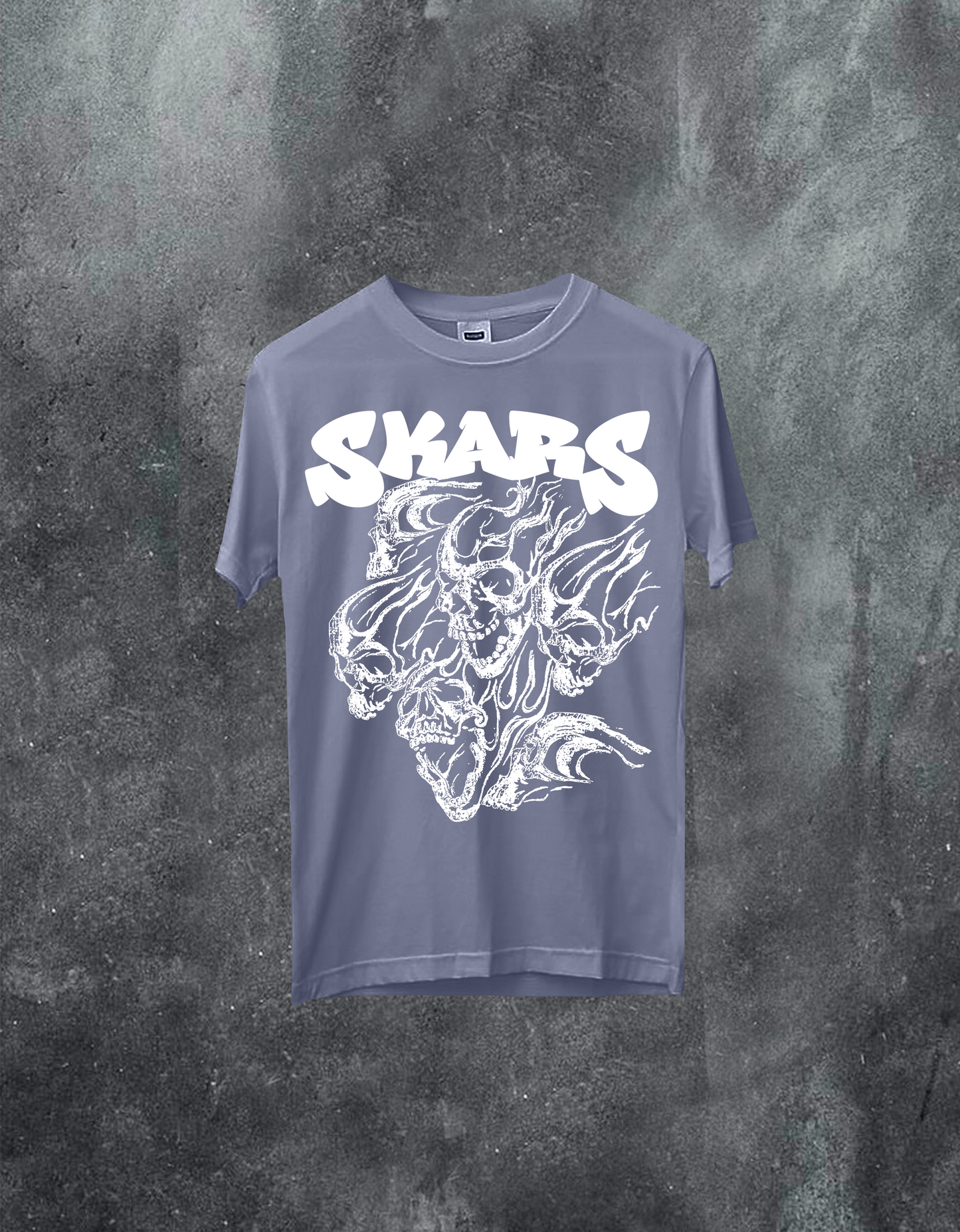 Flaming Skulls Tee