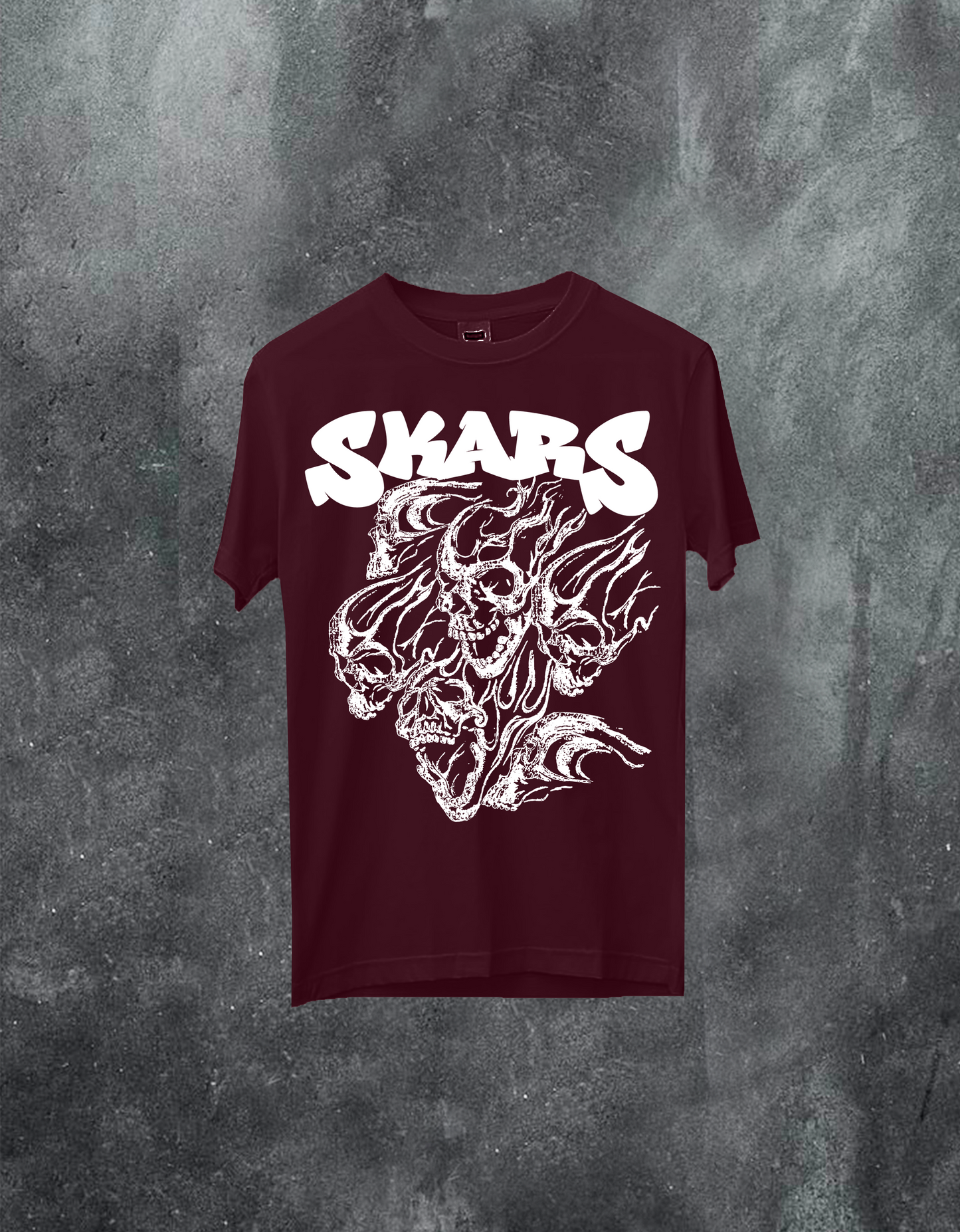 Flaming Skulls Tee