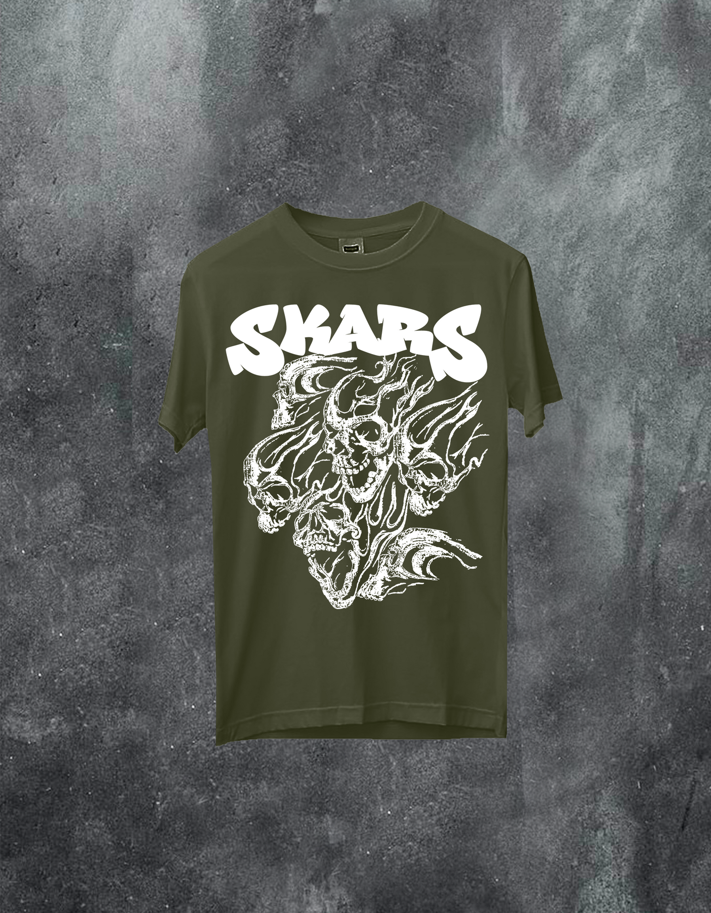 Flaming Skulls Tee
