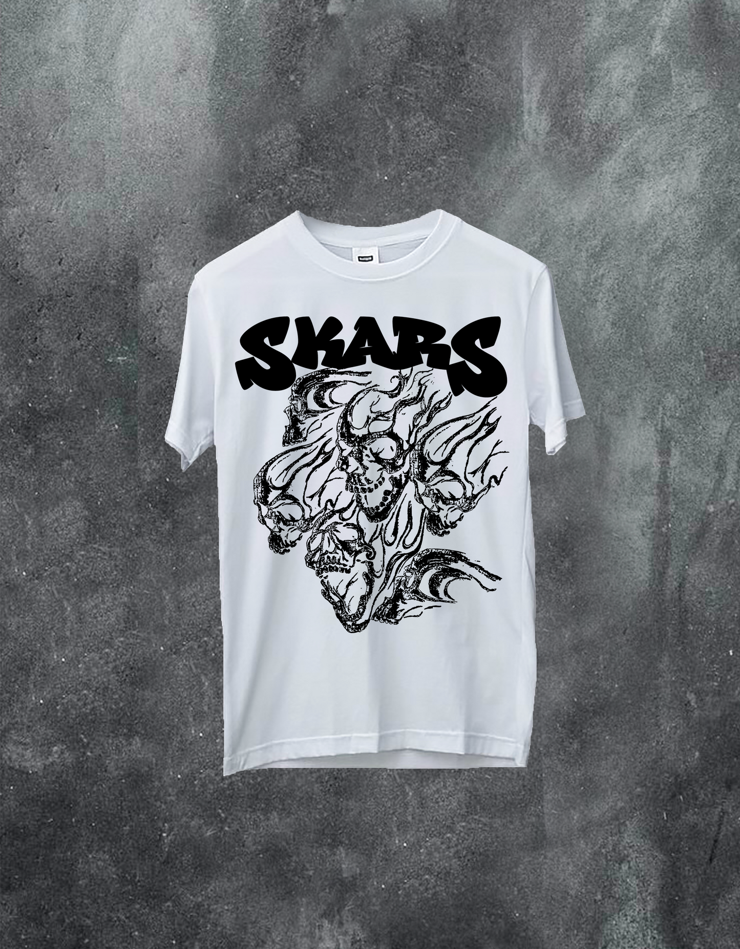 Flaming Skulls Tee