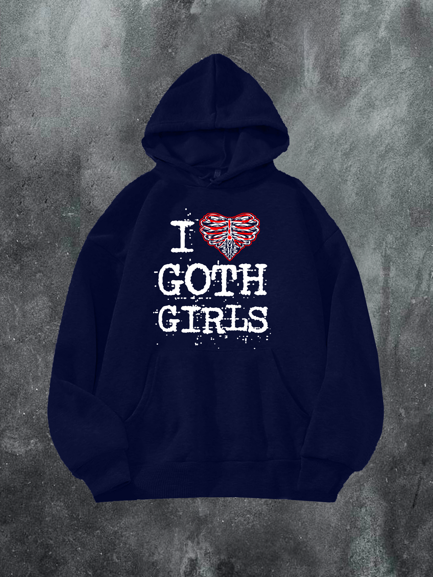 I Heart Goth Girls Skeleton Hoodie
