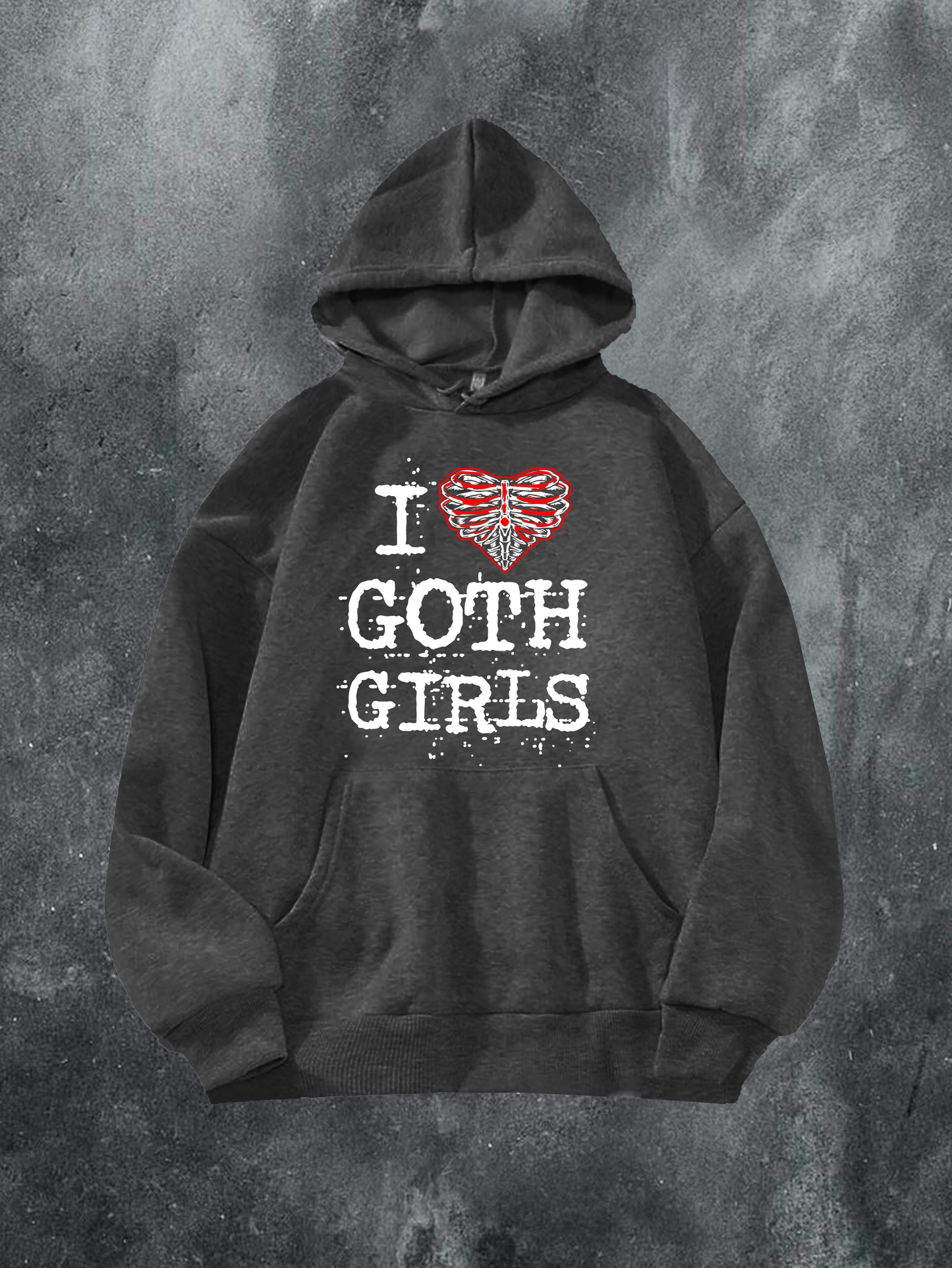 I Heart Goth Girls Skeleton Hoodie