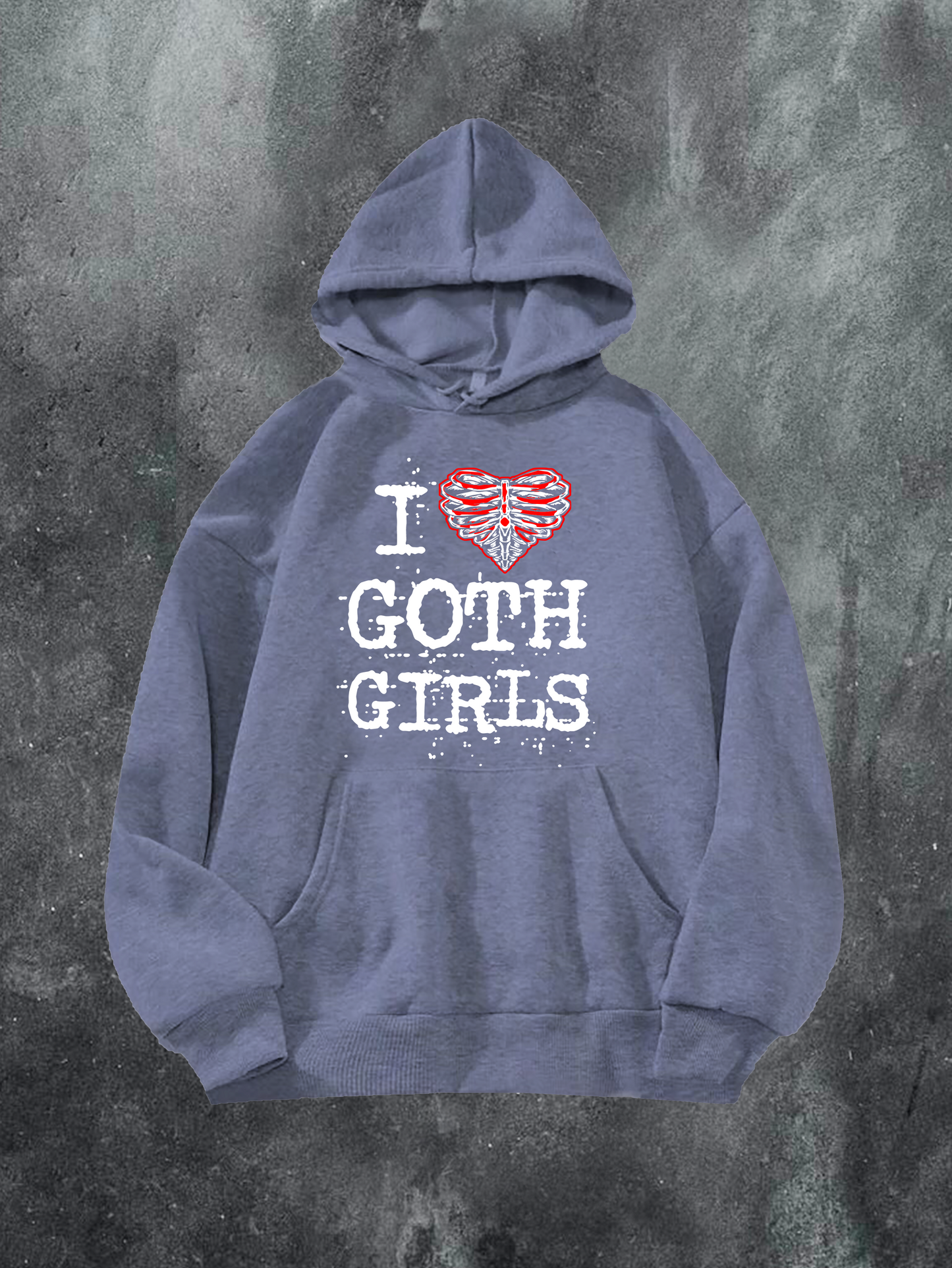I Heart Goth Girls Skeleton Hoodie