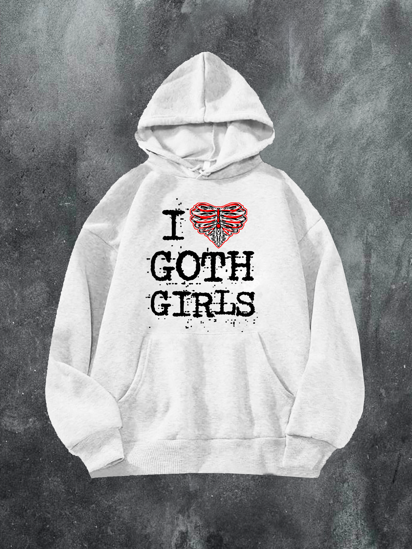 I Heart Goth Girls Skeleton Hoodie