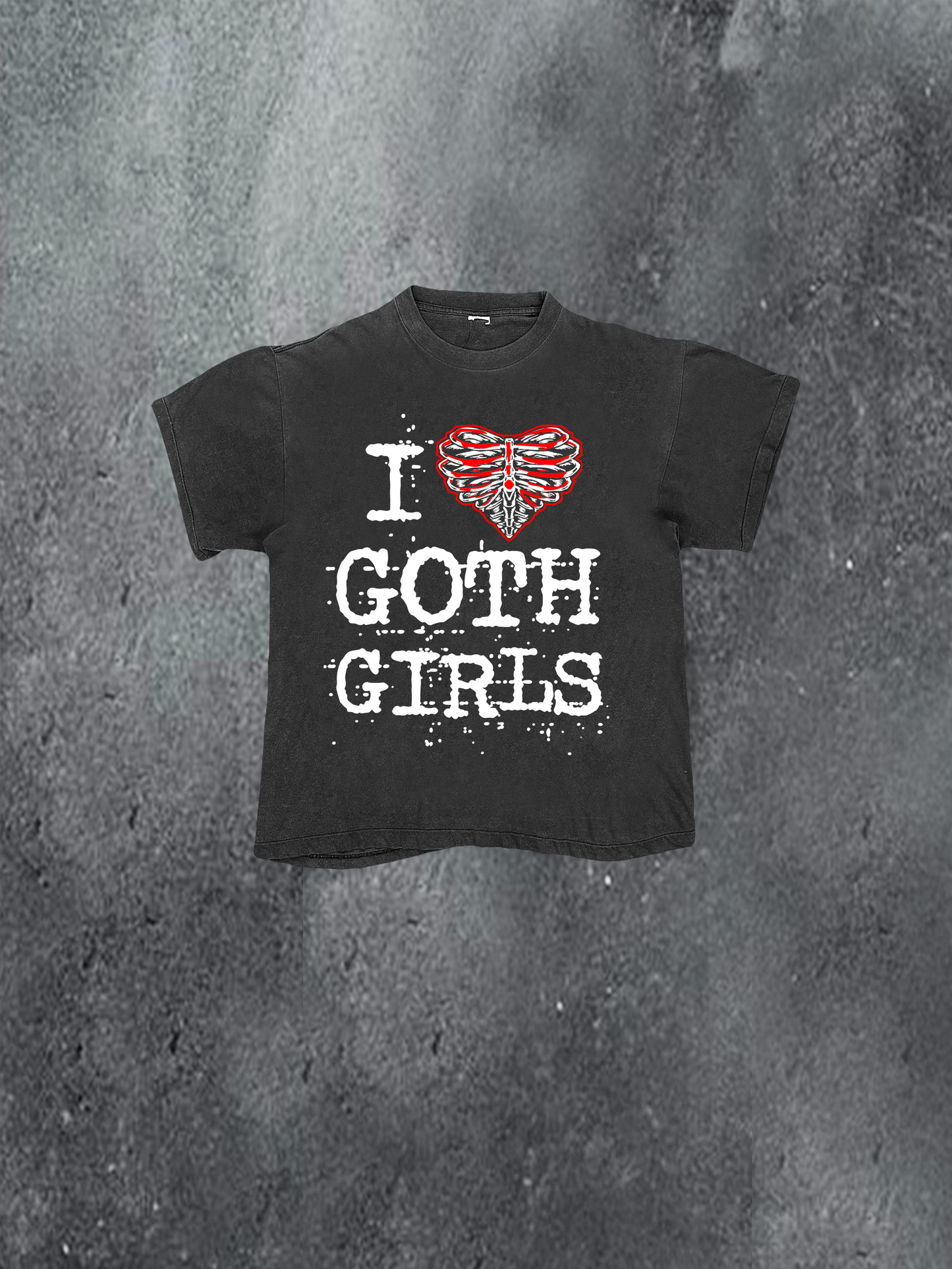 I Heart Goth Girls Skeleton Tee