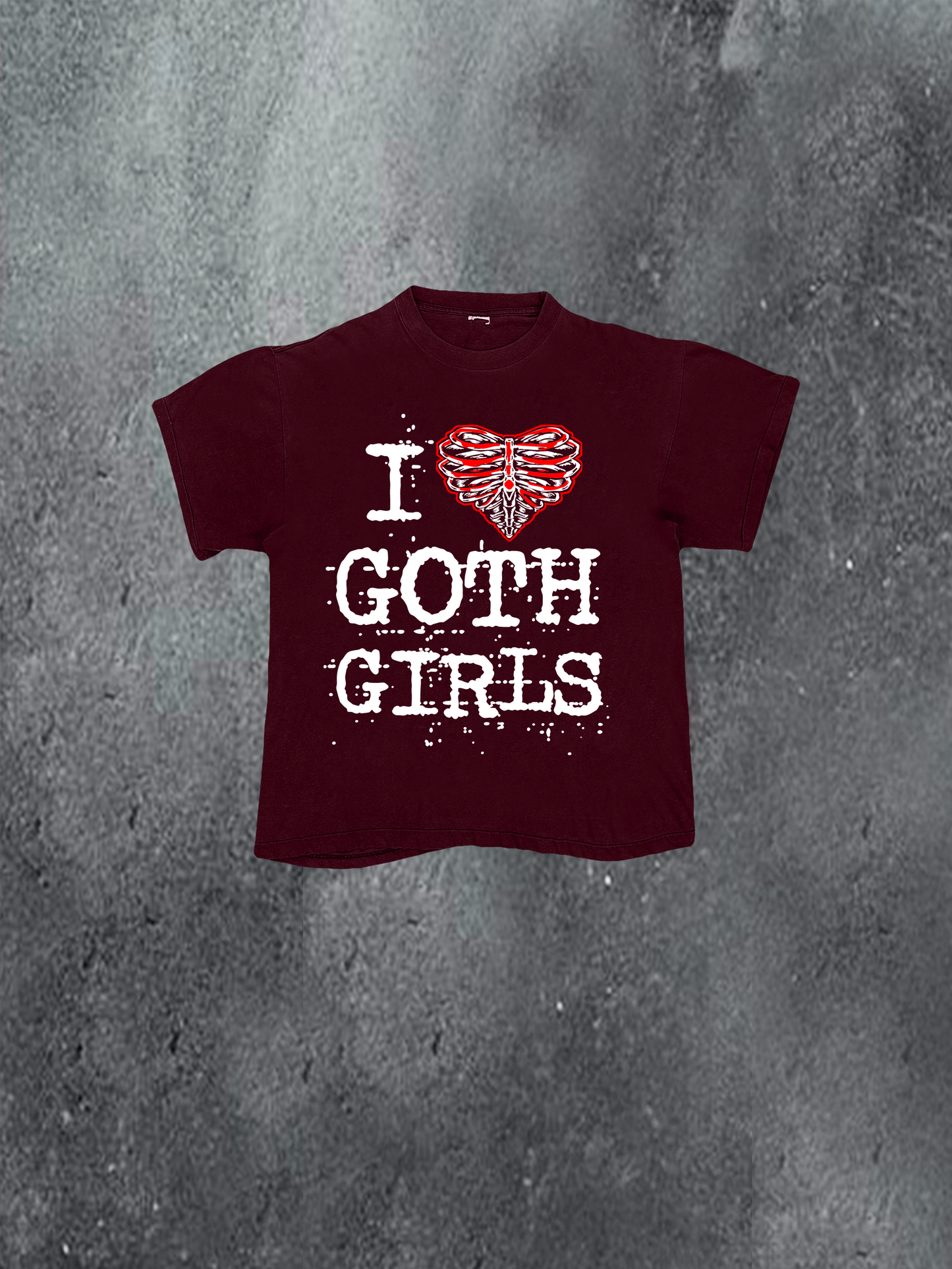 I Heart Goth Girls Skeleton Tee
