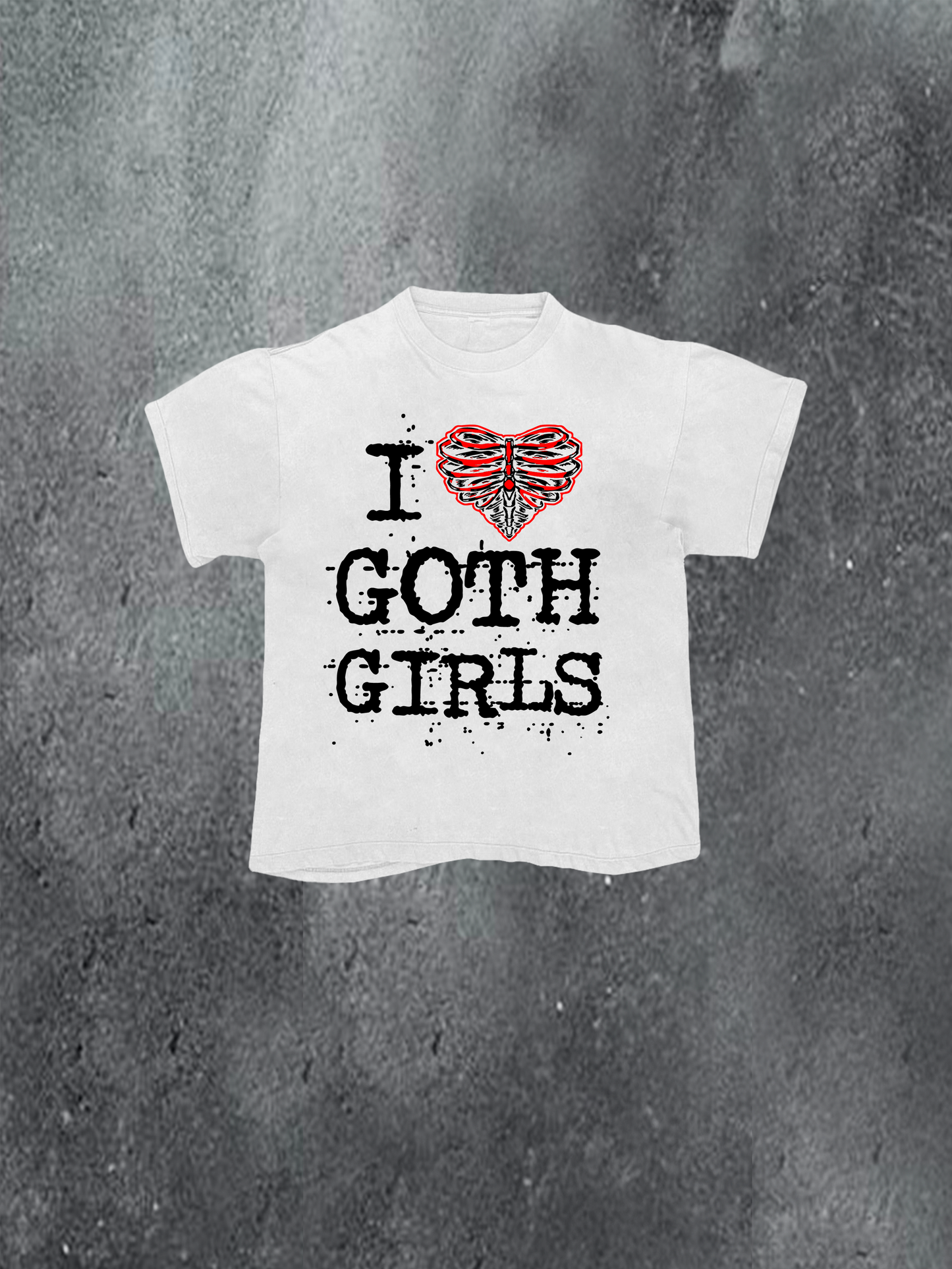 I Heart Goth Girls Skeleton Tee