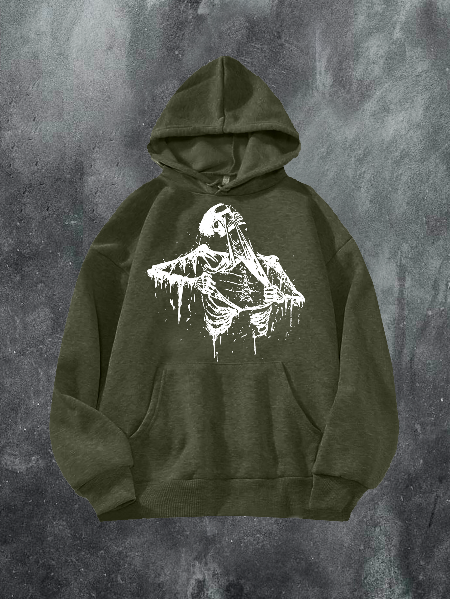 Skeleton Ripping Chest Hoodie