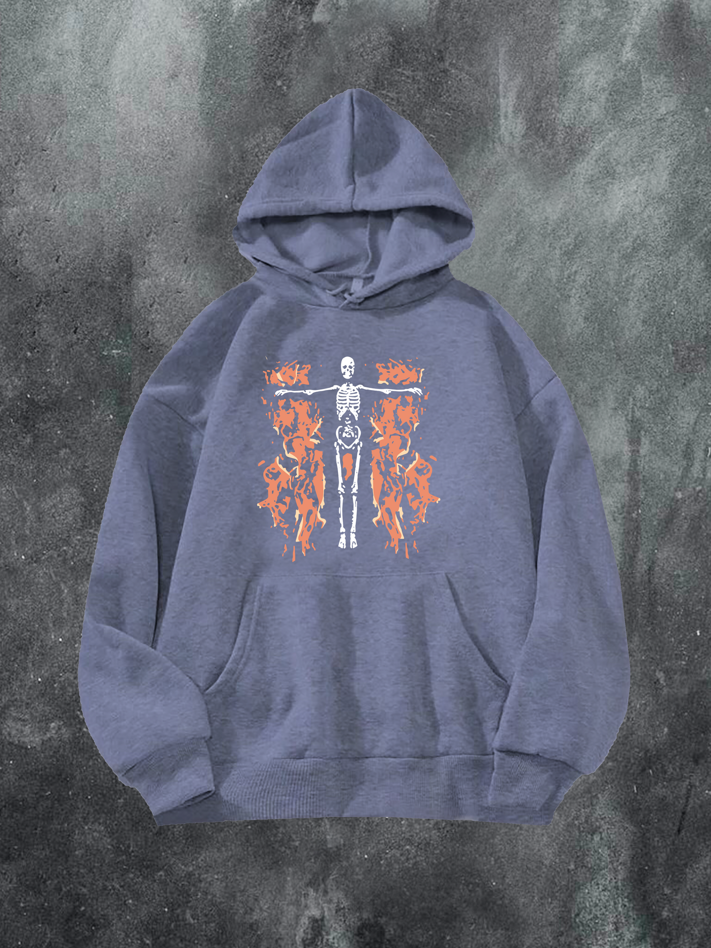 Skeleton Trapped in Fire Hoodie