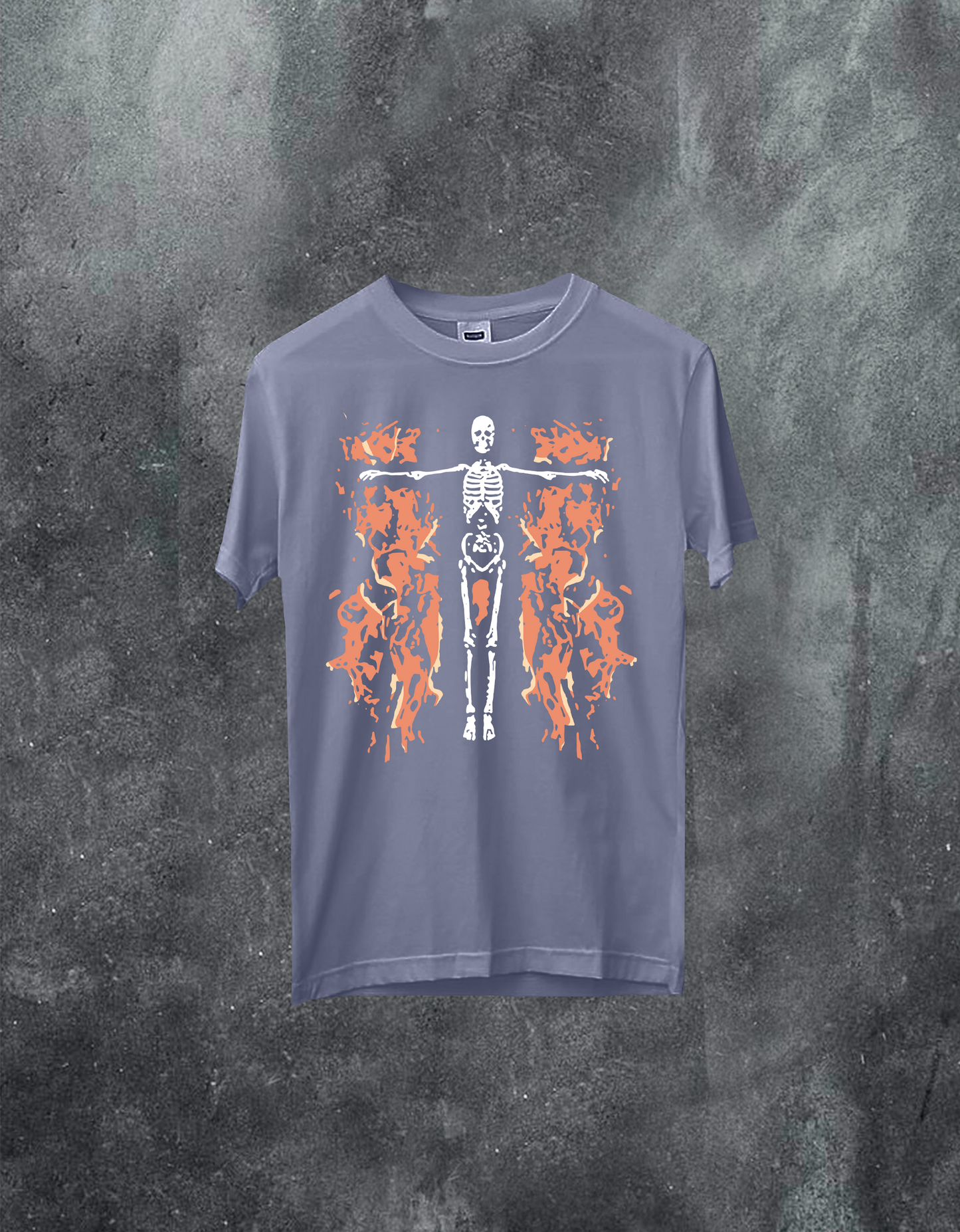 Skeleton Trapped in Fire Tee