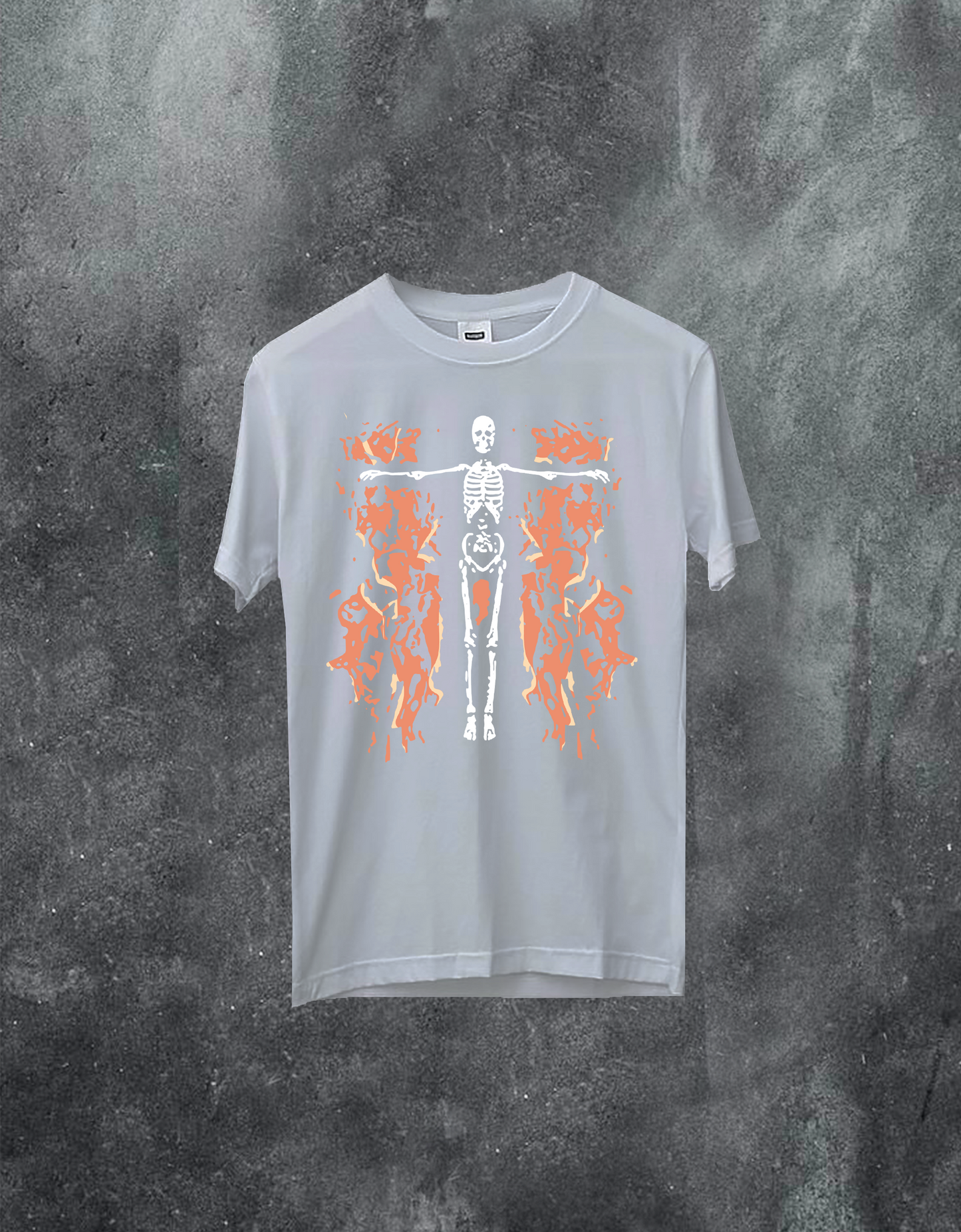 Skeleton Trapped in Fire Tee