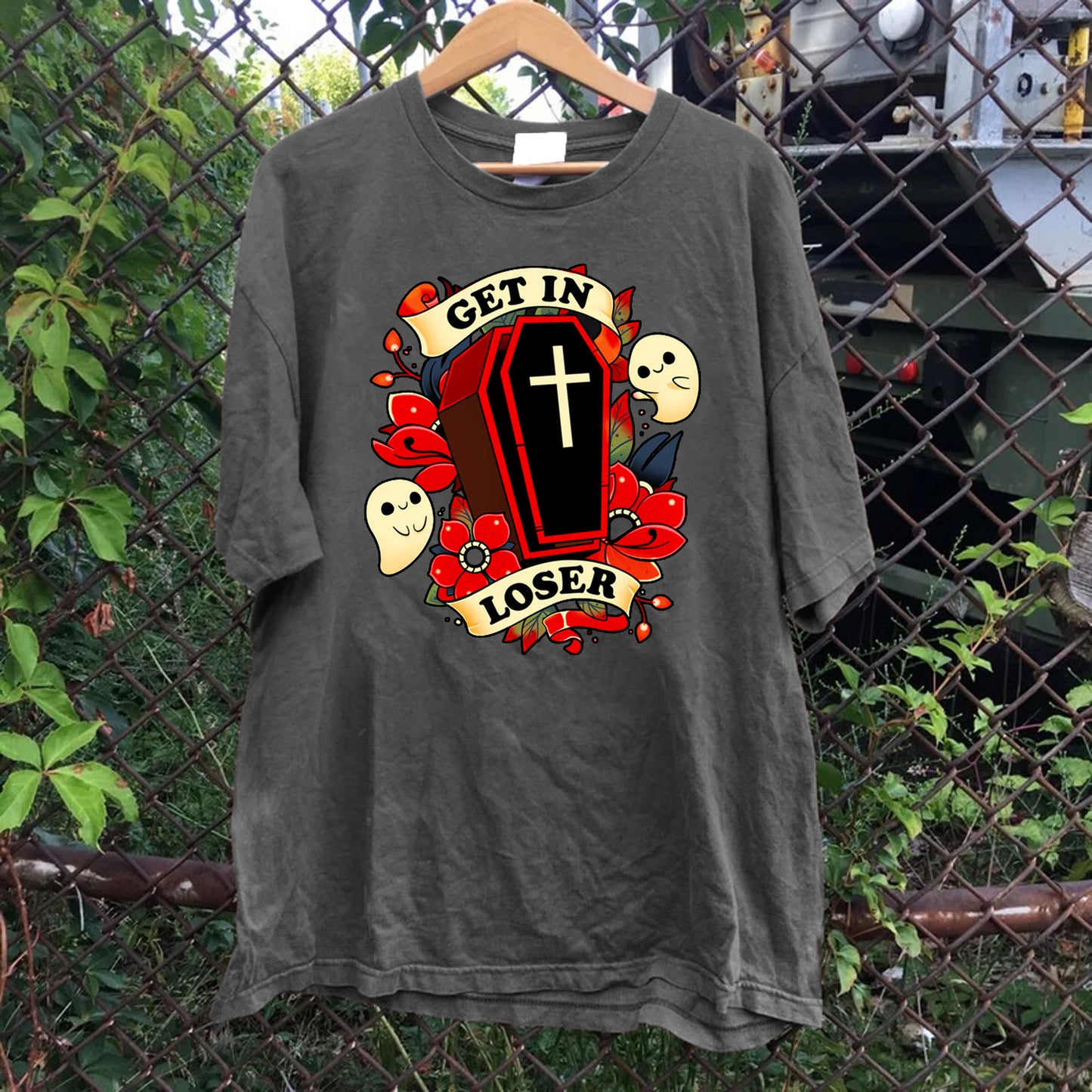 Get In Loser Casket Tee