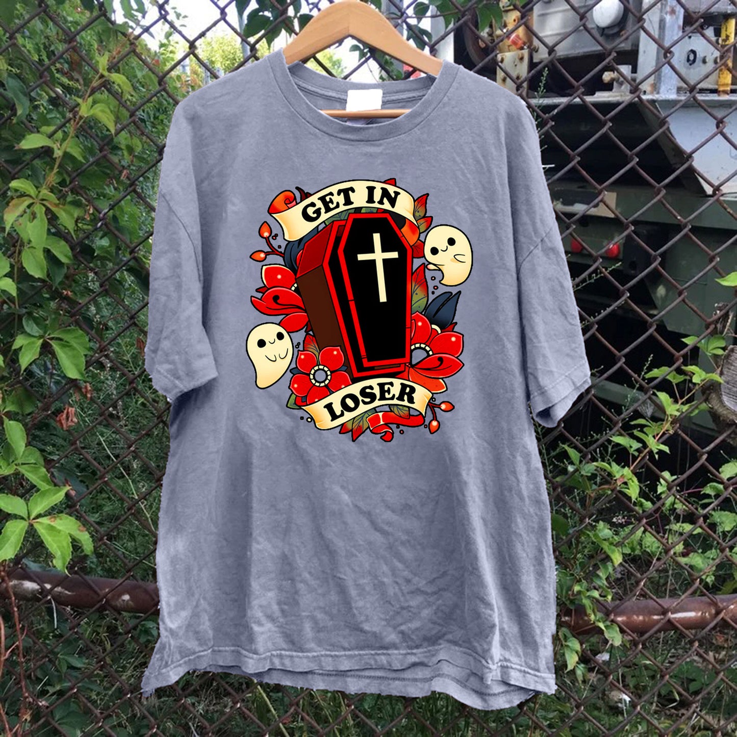 Get In Loser Casket Tee
