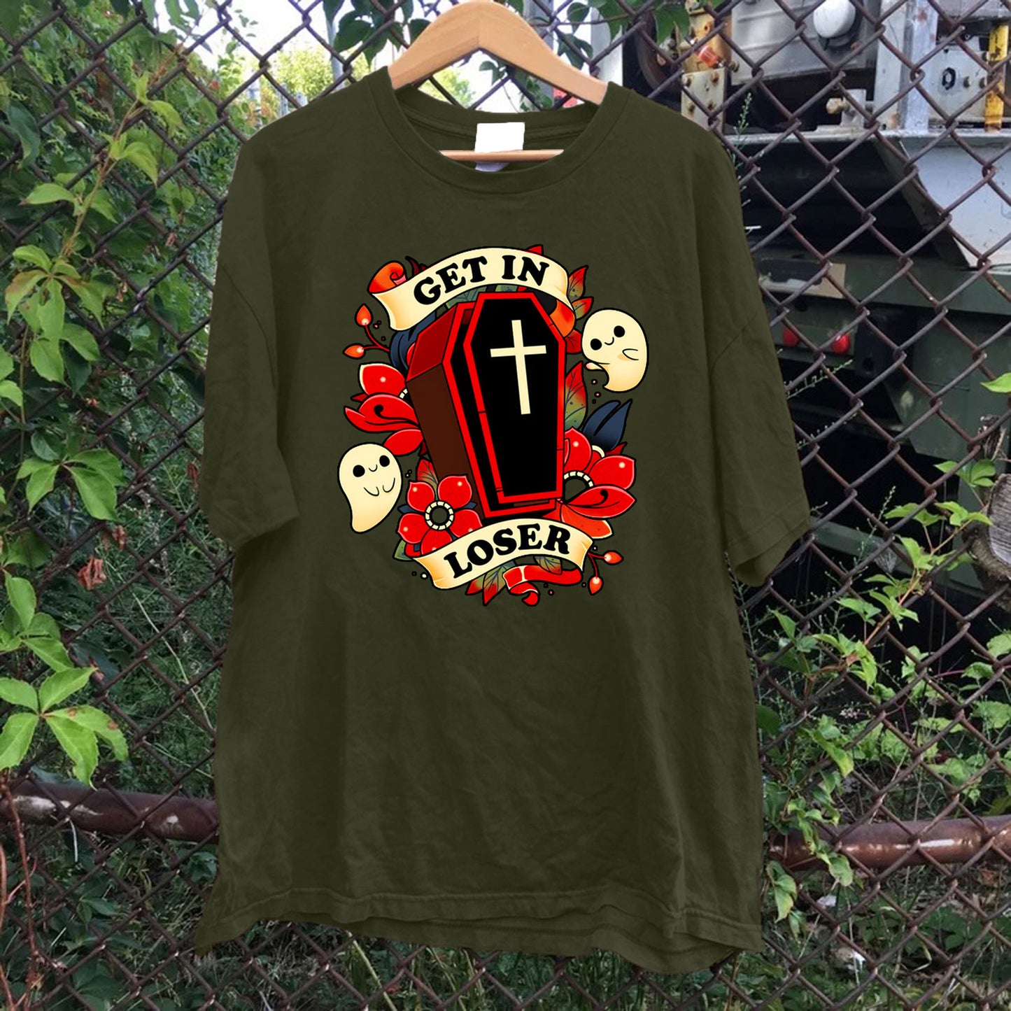Get In Loser Casket Tee