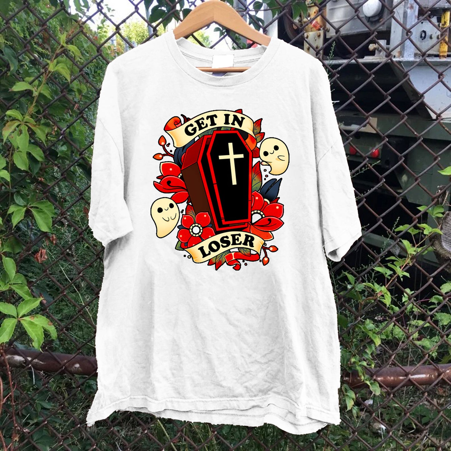 Get In Loser Casket Tee