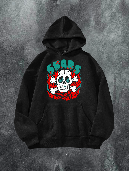 Skull On Fire Hoodie