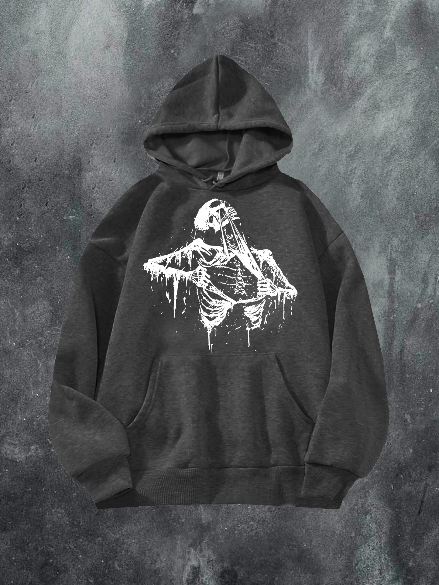 Skeleton Ripping Chest Hoodie