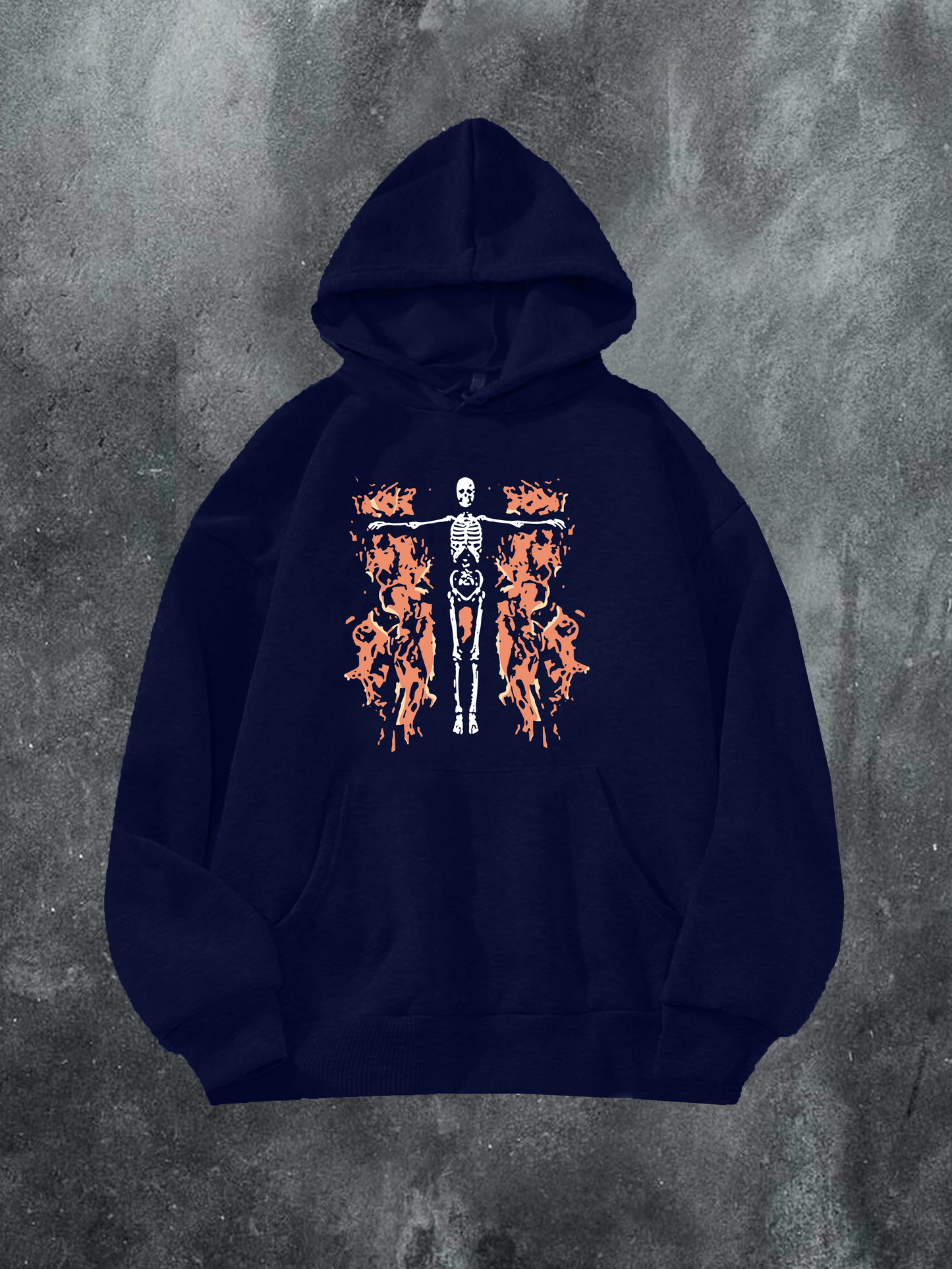 Skeleton Trapped in Fire Hoodie