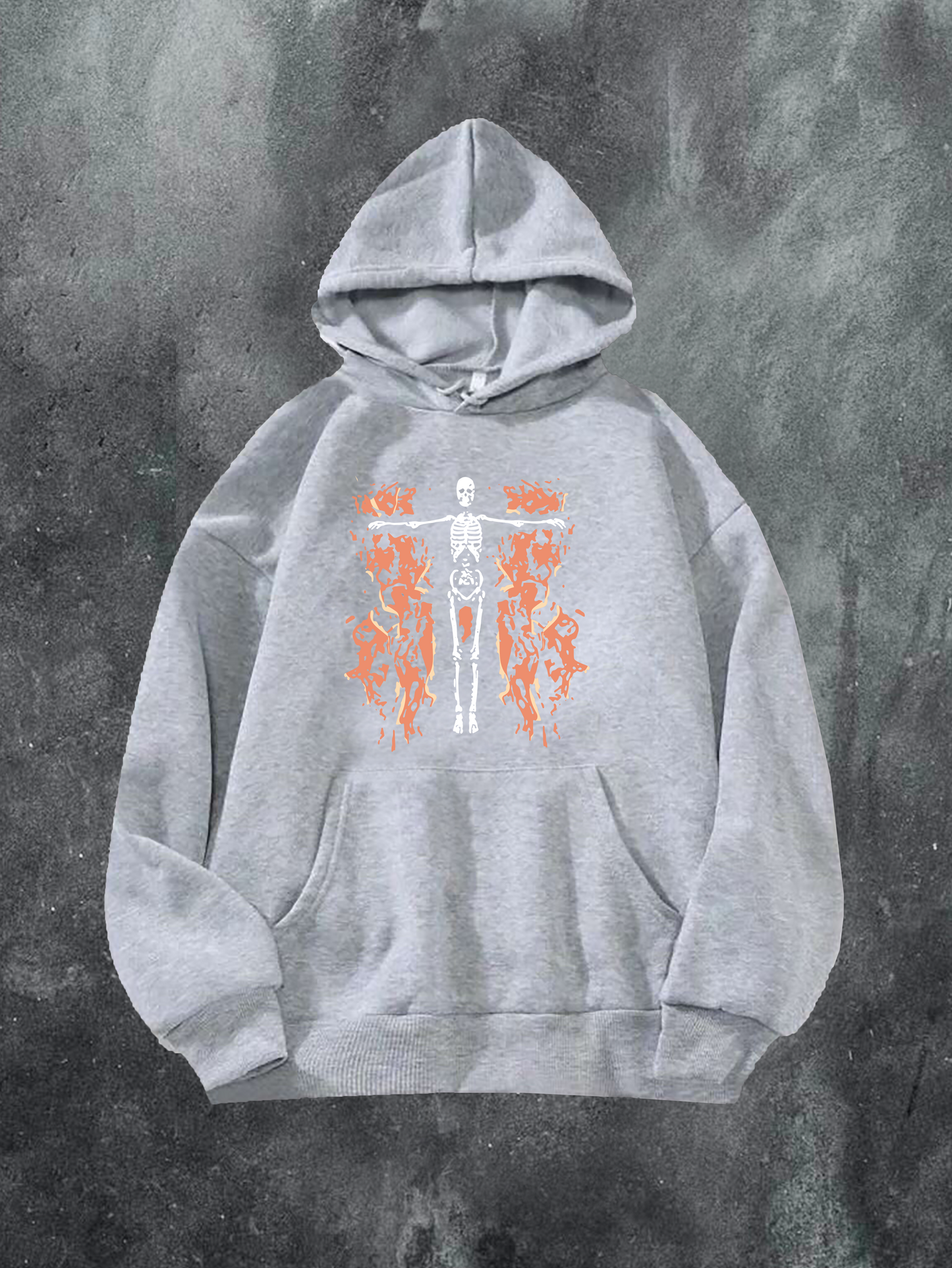 Skeleton Trapped in Fire Hoodie