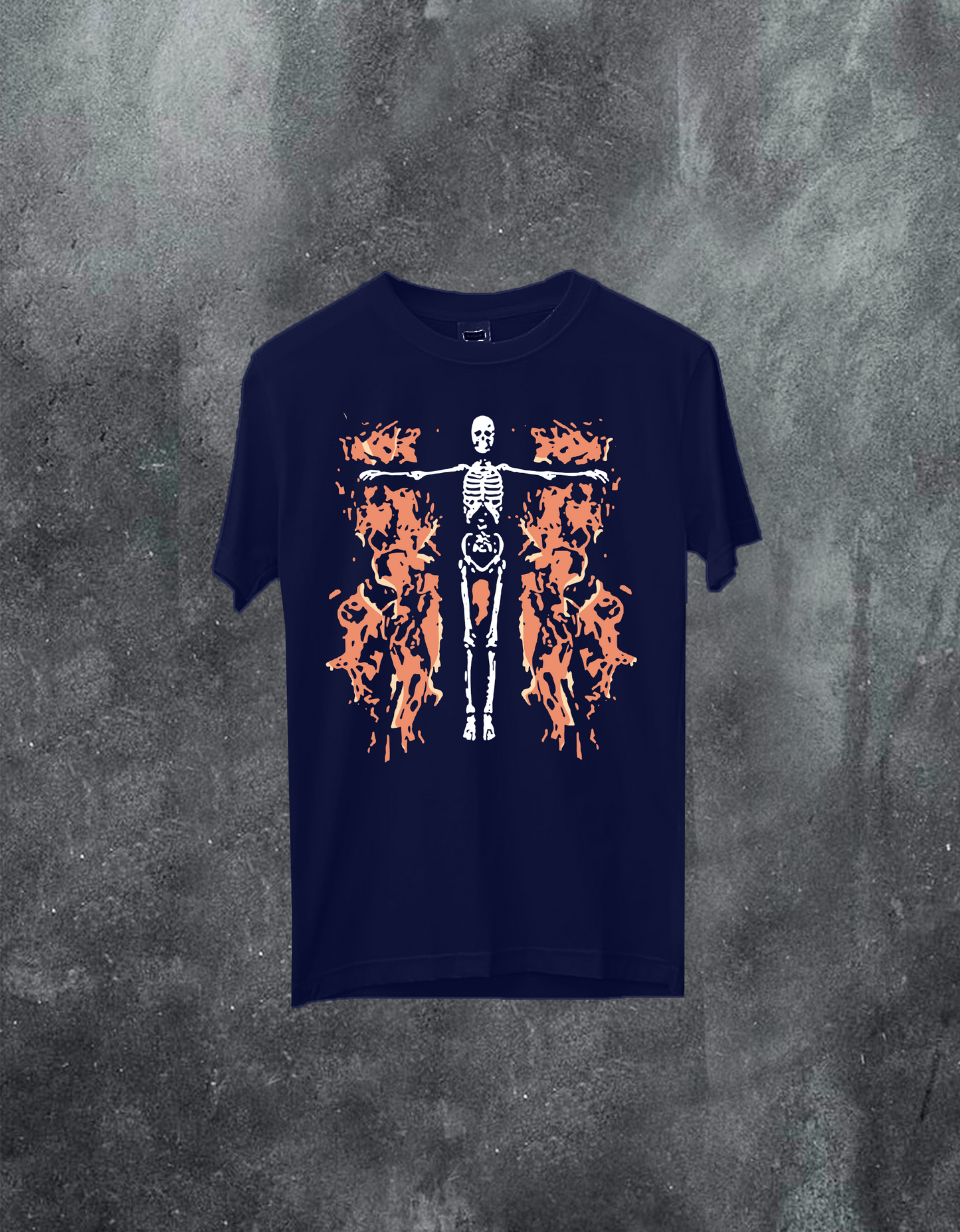 Skeleton Trapped in Fire Tee