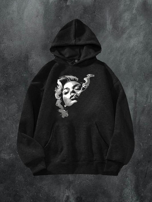 Smoking Woman Hoodie