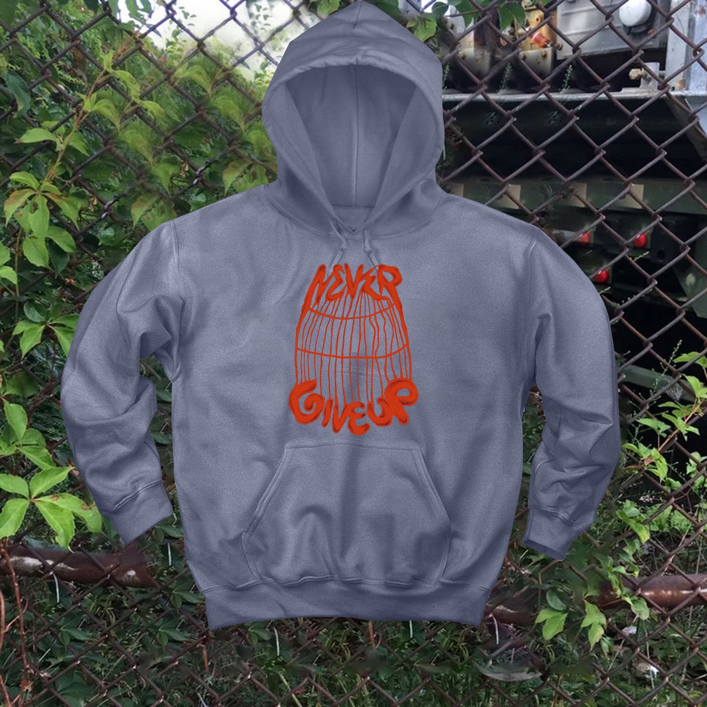 Never Give Up Cage Hoodie