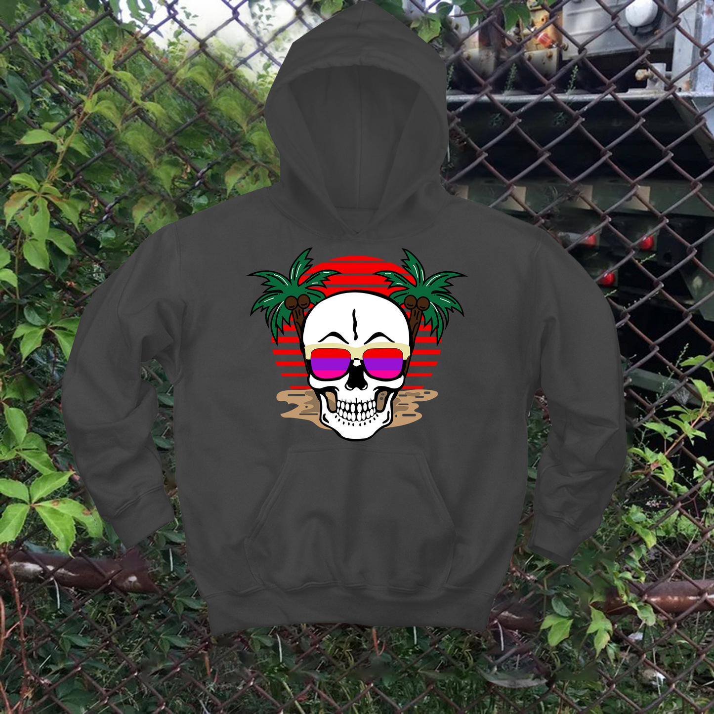 Tropical Skull Hoodie