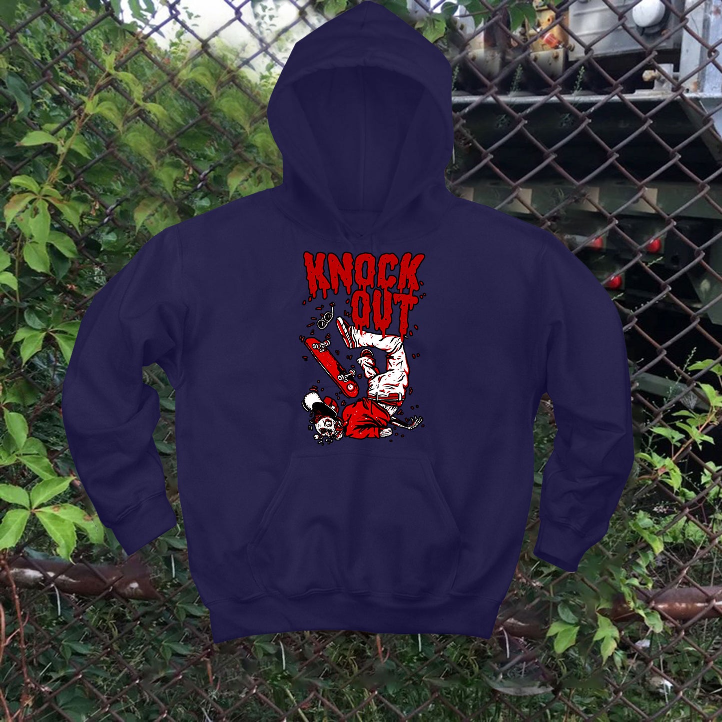 Knock Out Skateboarder Hoodie