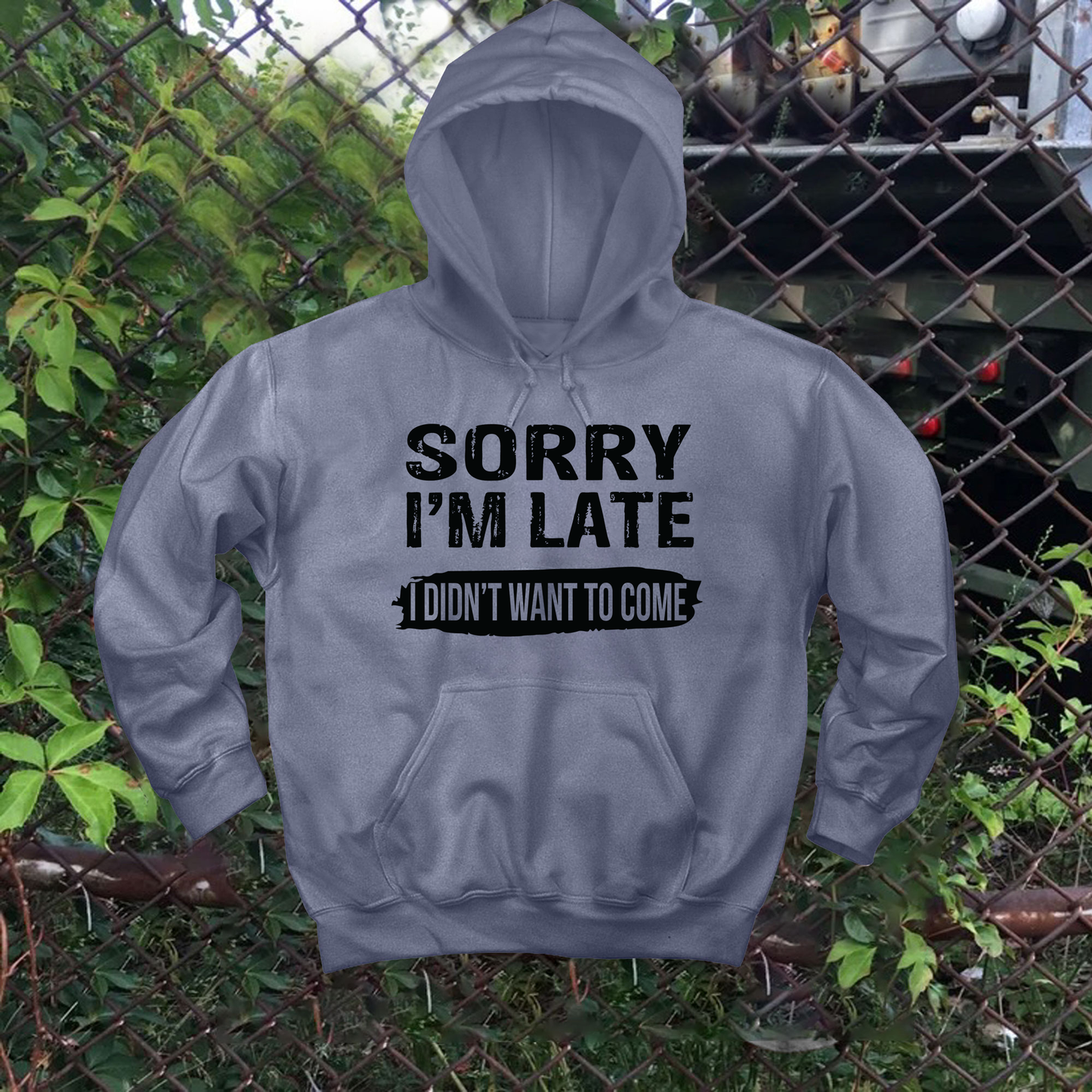 Sorry Im Late I Didn't Want To Come Hoodie