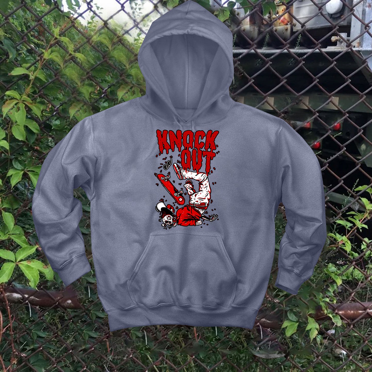 Knock Out Skateboarder Hoodie