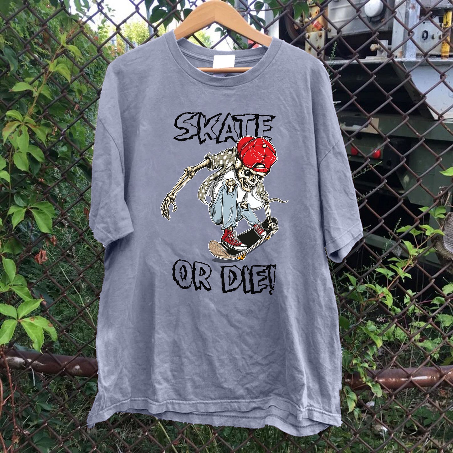 Skate Or Die! Skeleton Tee