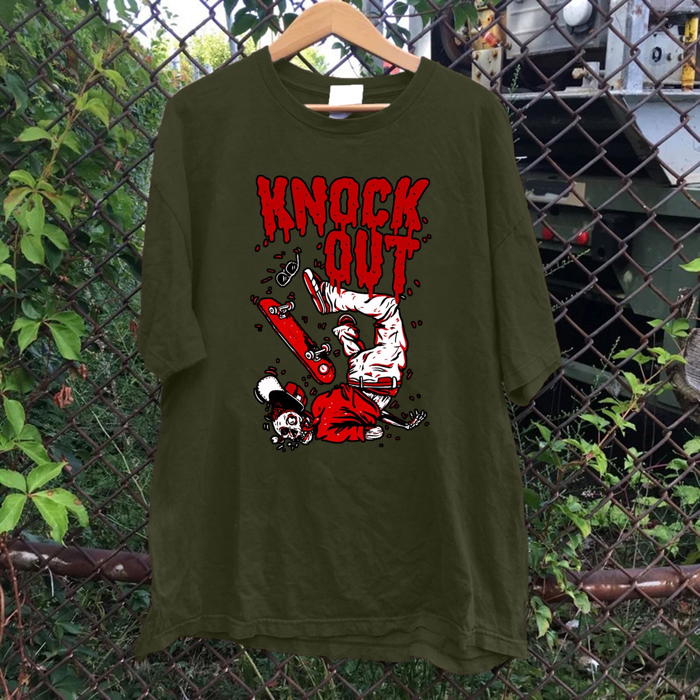 Knock Out Skateboarder Tee